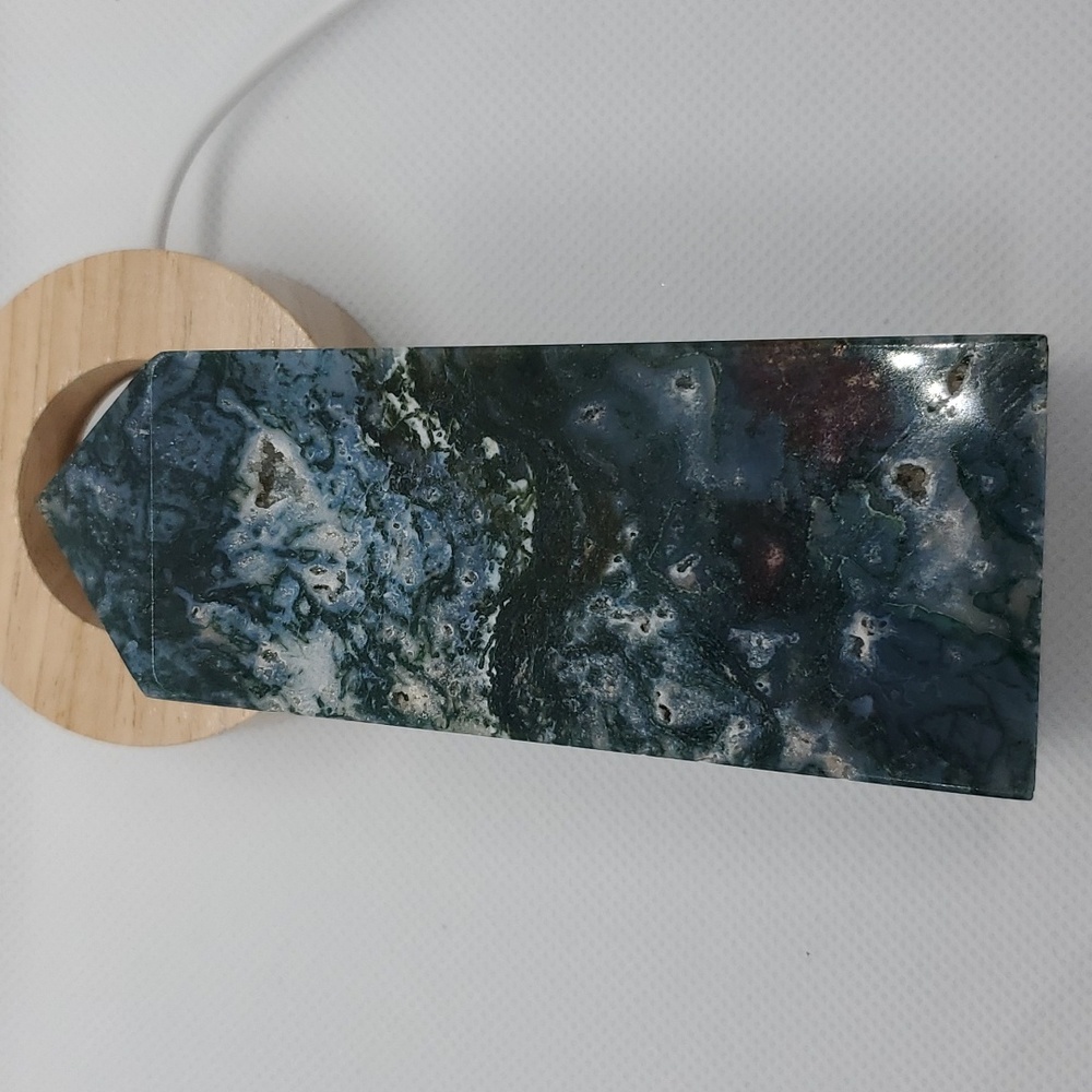4" Moss Agate Tower